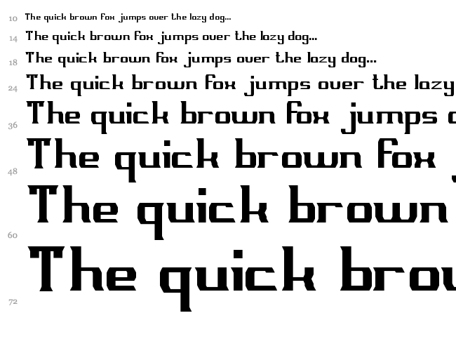 Millenium 3 font waterfall